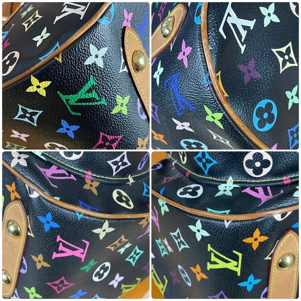 LOUIS VUITTON Multicolor Rita Black LV x TM Murakami Chain Shoulder Strap Bag